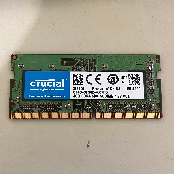 美光/三星 筆電記憶體 DDR4 2400 4GB