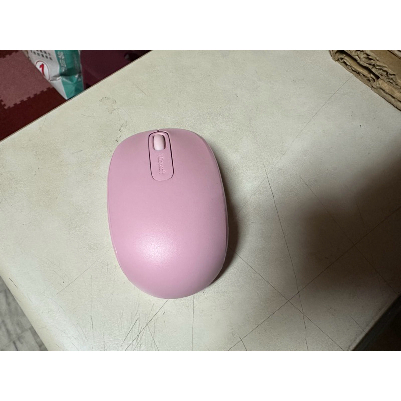 達人古物商。【二手品】Microsoft 1850 無線行動滑鼠 粉紅