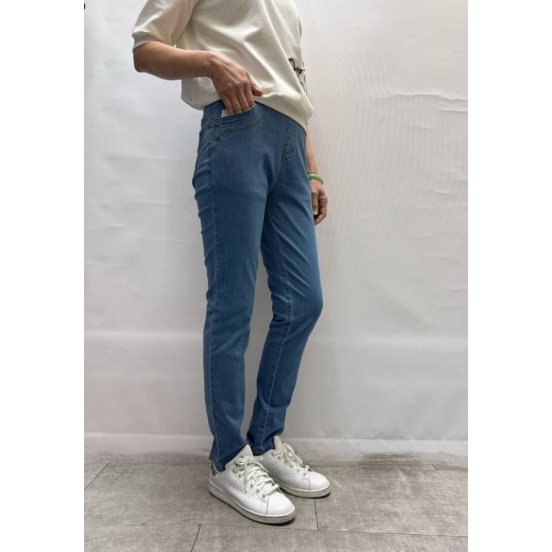 🎀小飾界🎀 ꫛꫀꪝ  2024春夏激瘦款  MIT🇹🇼台灣製  JIA FANG 口袋雙槓車線彈力激瘦牛仔長褲