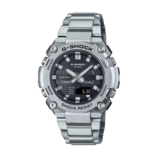 【CASIO G-SHOCK】G-STEEL系列超纖薄不鏽鋼腕錶-金屬銀/GST-B600D-1A/台灣總代理公司貨享一