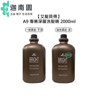 【艾髮貝得】A9 專業深層洗髮精 2000ml 涼 / 無涼 油性 頭皮 洗髮精 職業用 沙龍