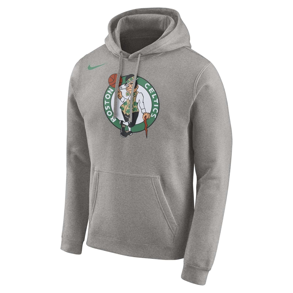 (近全新)Nike Boston Celtics 帽T Hoodie 灰色 大圖 NBA 塞爾提克 Dri-fit L號