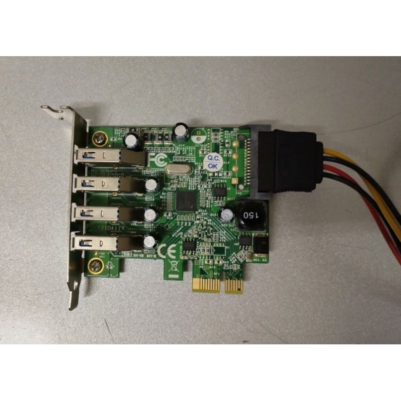 //二手良品// 伽利略 PCI-E USB3.0 四埠擴充卡(Renesas-NEC晶片) 附：SATA供電線