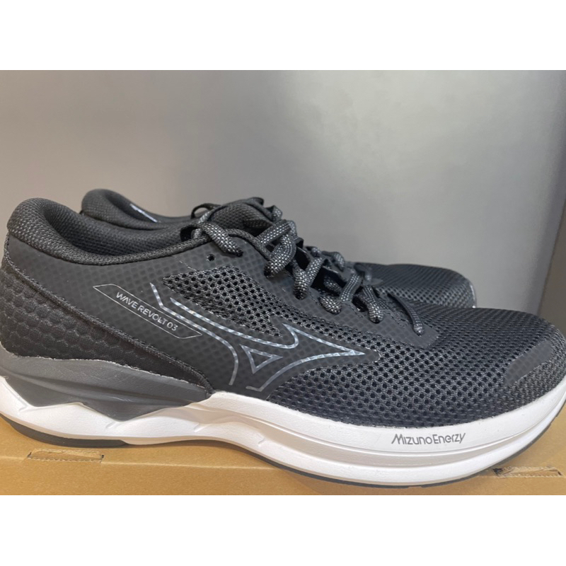 美津濃 MIZUNO WAVE REVOLT3 男女慢跑鞋 J1GC231401 黑色