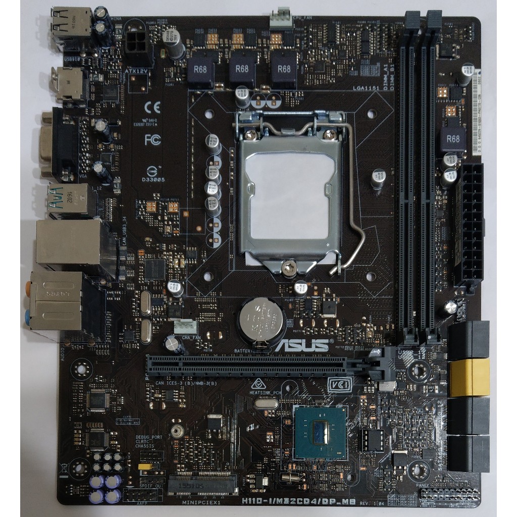 華碩 ASUS 桌機 M32CD 主機板 H110-I (Intel 1151 六代) mPCIE 內建Win序號