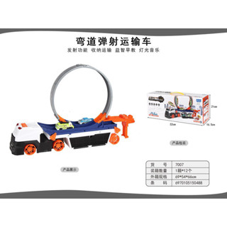 二手🌍 兒童變形彈射大卡汽車 軌道車合金小車發射 玩具車 聲光卡車