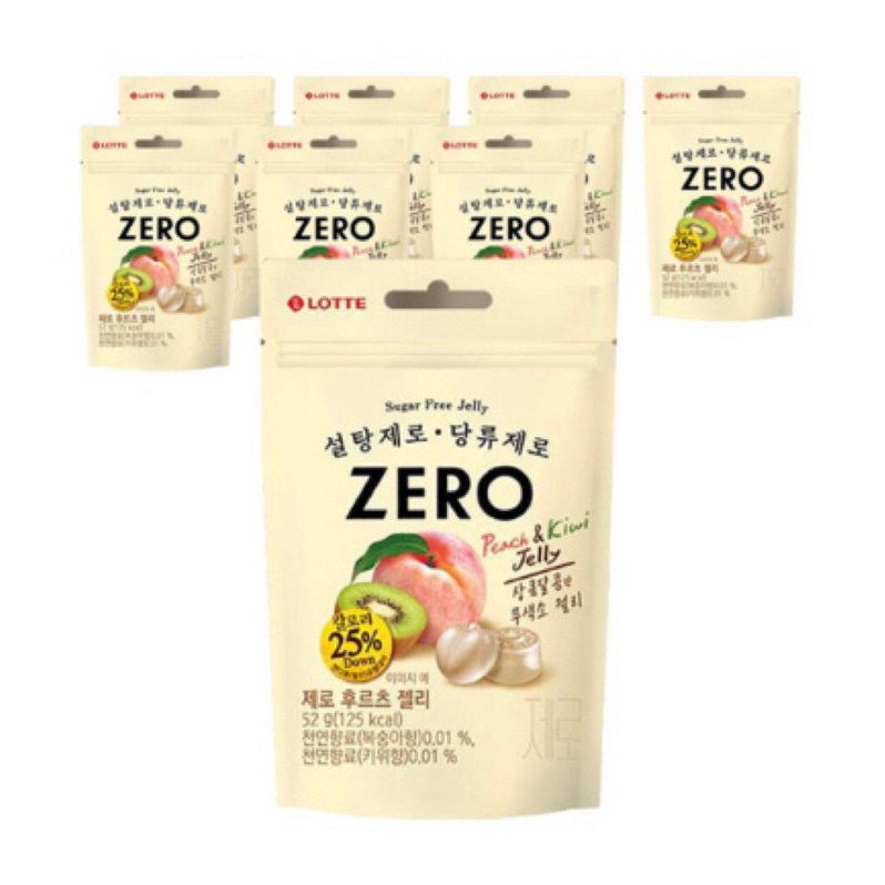 新賣場🌈【韓國代購了】LOTTE 樂天 Zero零糖低卡水果軟糖 夾鏈袋包裝