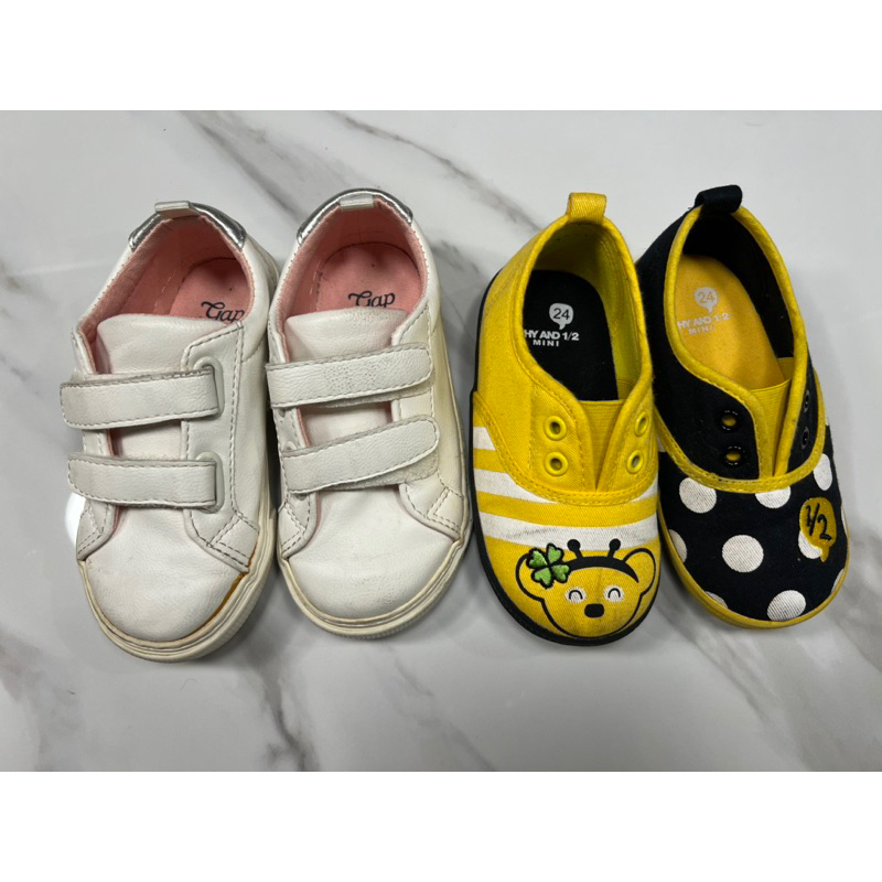 Gap童鞋 白鞋&amp; why and 1/2鞋子 黃黑色 &amp;Arnold palmer 雨傘牌 眼睛 小童鞋 學步寶寶鞋