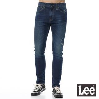 Lee 707 彈性中腰標準合身小直筒牛仔褲 男 深藍 Modern LL19022744W