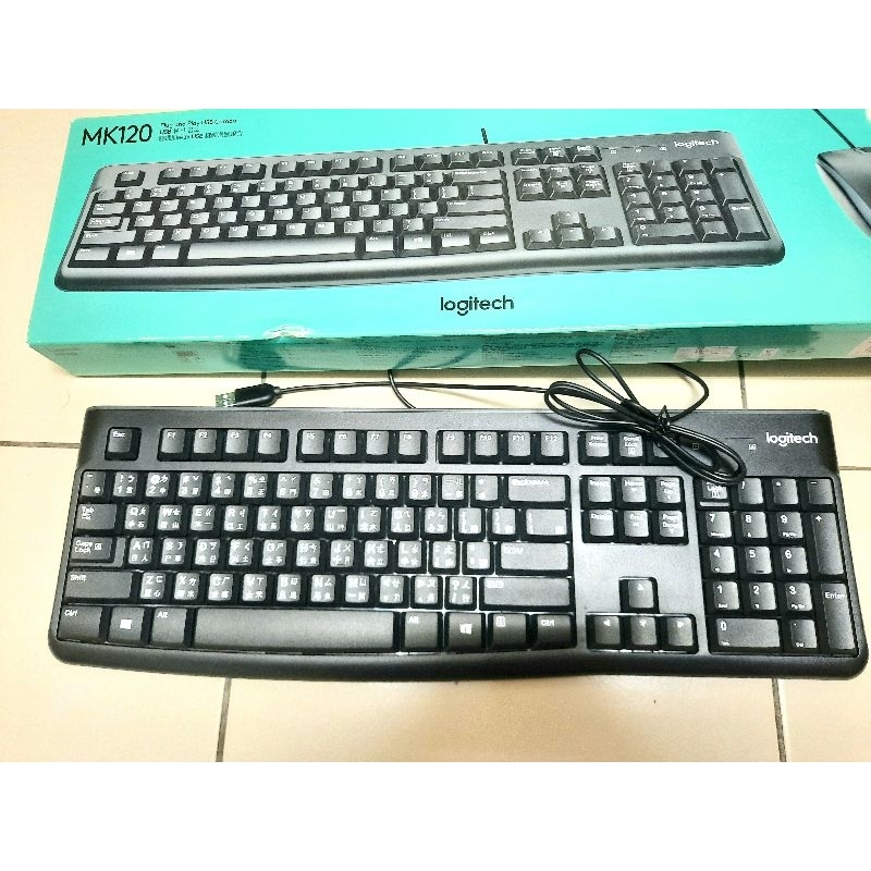 羅技 Logitech MK120 有線電腦鍵盤 單售 (附原始外盒)  USB keyboard 文書打字