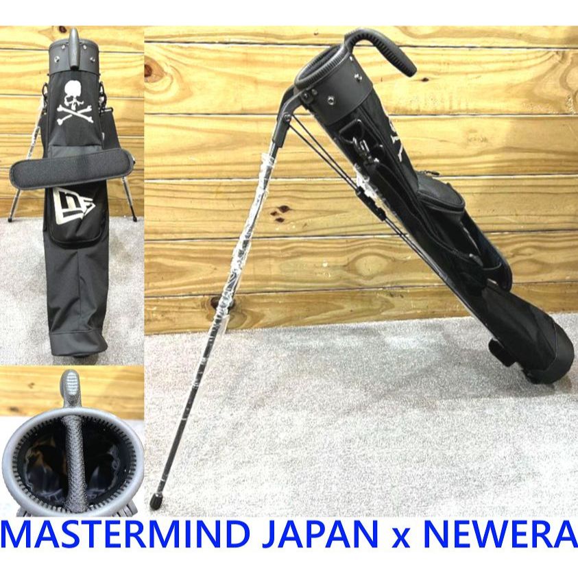 BLACK全新MASTERMIDN JAPAN x NEWERA GOLF反光3M骷髏WORLD高爾夫球袋