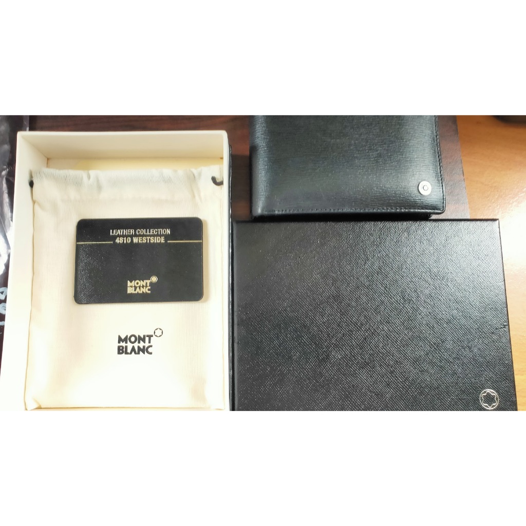 🔥中古萬寶龍Montblanc 正品二手短夾, 6卡皮夾