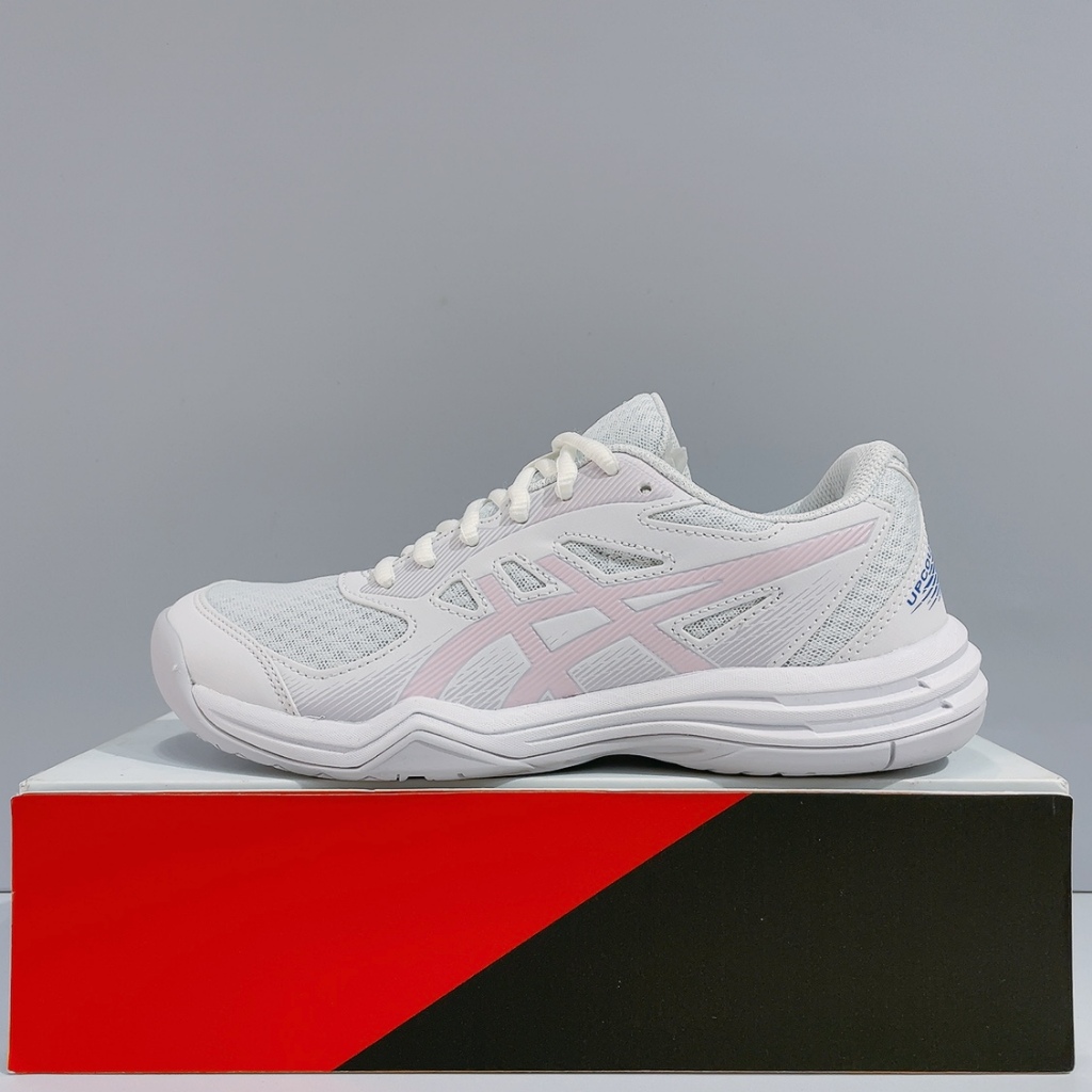 ASICS UPCOURT 5 男女款 白粉色 舒適 透氣 耐磨 運動 羽球鞋 排球鞋 1072A088-105