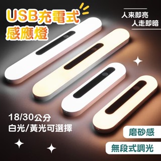 USB充電式 LED 人體感應燈 無段調光 無痕 磁吸式【apex行家嚴選】
