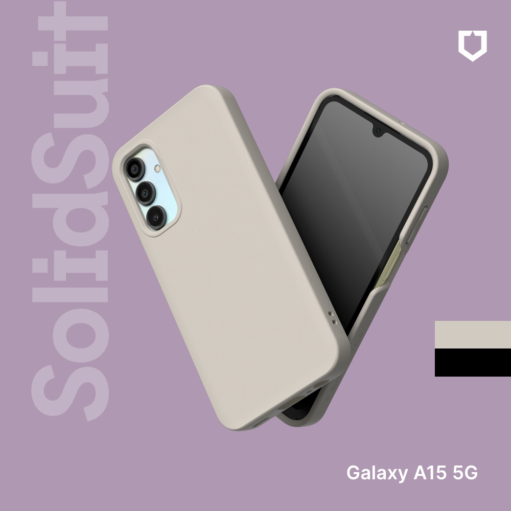 犀牛盾 適用於Samsung Galaxy A15(4G/5G) SolidSuit防摔背蓋手機殼-經典款/碳纖維紋路