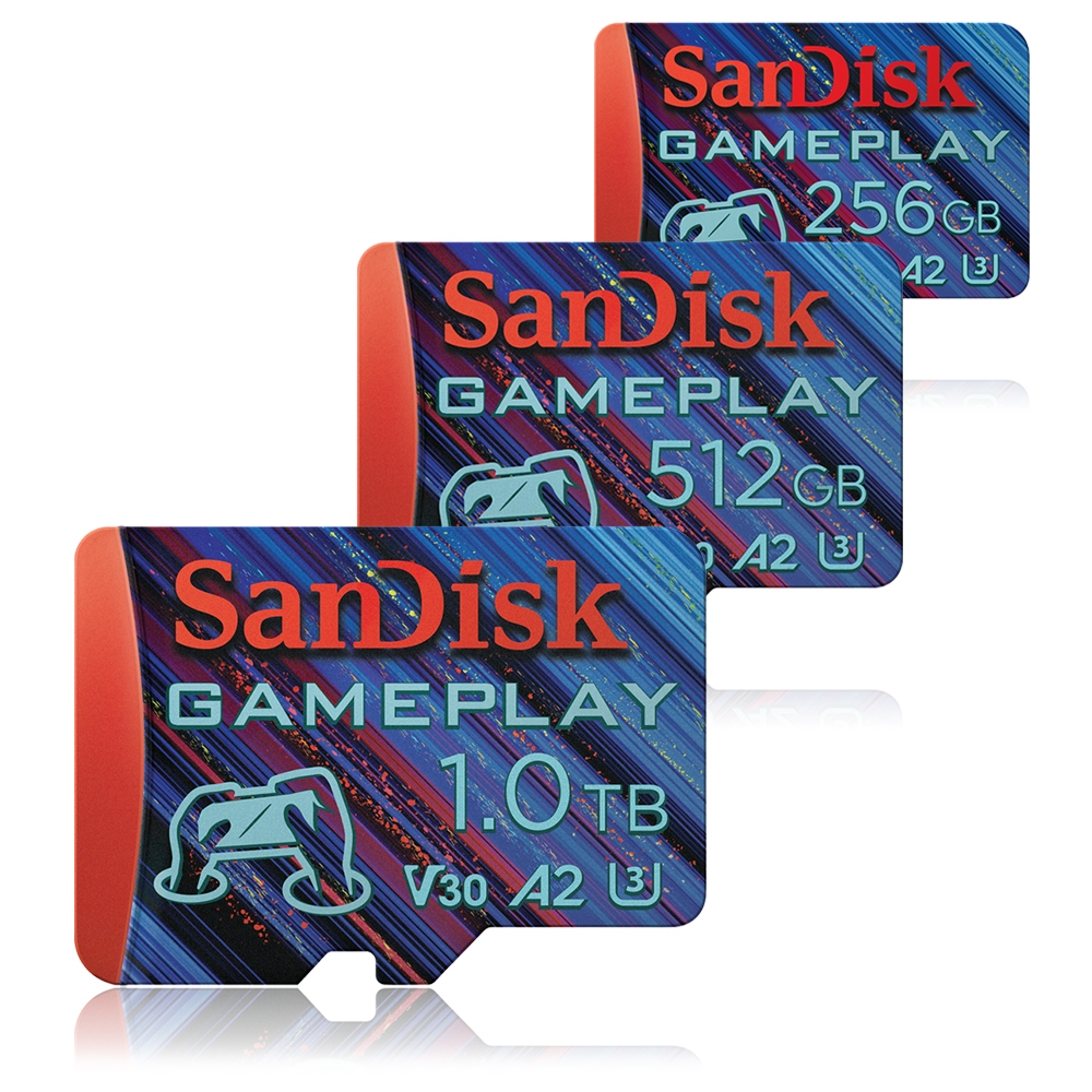 SanDisk GamePlay 256G 512G 1TB記憶卡 microSD A2 V30 U3 掌上型遊戲專用
