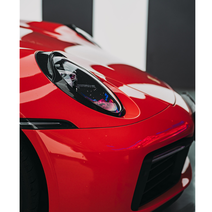【EMR / 乾碳】保時捷 992 Carrera｜Targa 升級 乾式碳纖維 頭燈飾蓋 大燈 貼片 911 熱壓卡夢