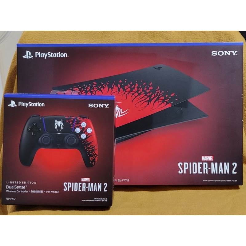 PS5 漫威蜘蛛人2 限定 手把 控制器 光碟版主機護蓋 主機殼 Spider Man 2 蜘蛛人