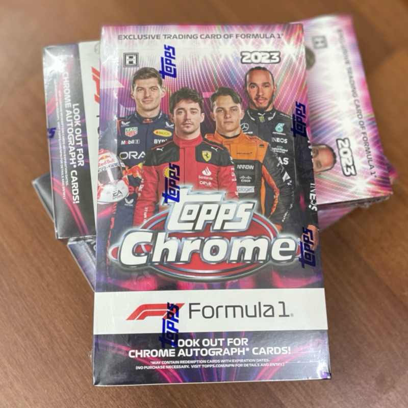 全新現貨 平均一張簽名 2023 Topps Chrome Formula 1 Hobby Box F1 賽車卡盒