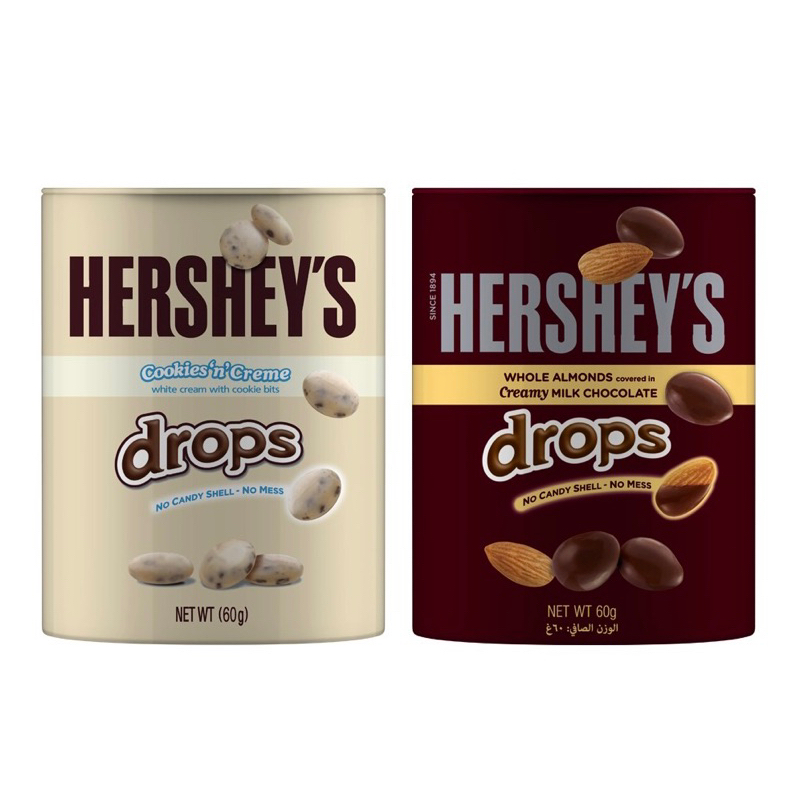 Hersheys 好時 Drops 巧酥夾餡可可風味球/杏仁夾餡牛奶巧克力 巧克力球