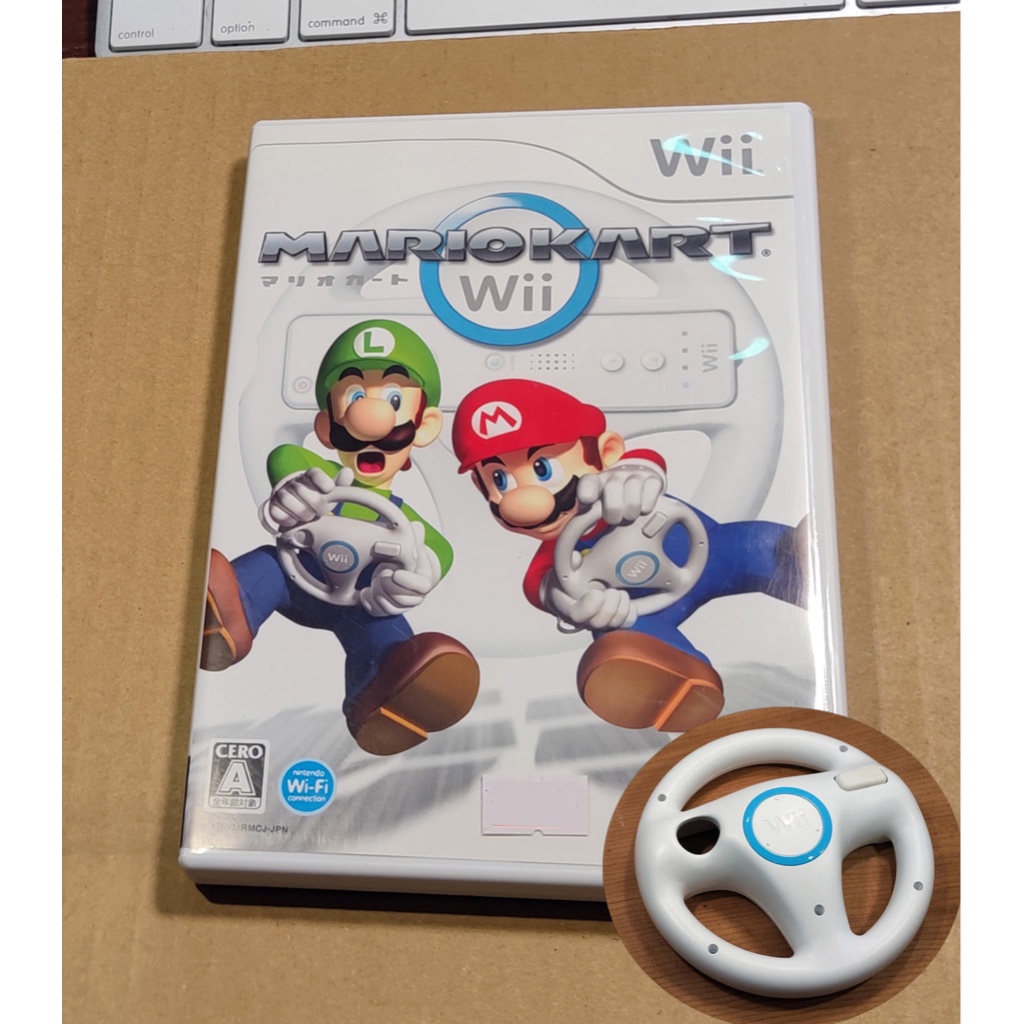 便宜賣！Wii 日版遊戲- 瑪利歐賽車 Wii＋原廠方向盤（瘋電玩）