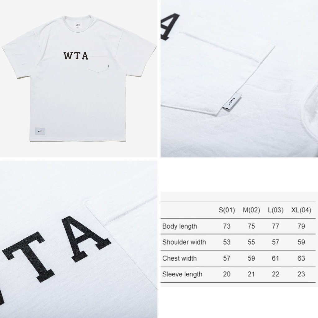 WTAPS 23SS DESIGN 01 SS CTPL COLLEGE 白 L WTAPS 23SS DESIGN 01