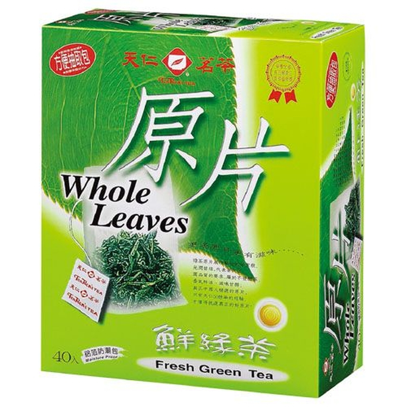 天仁茗茶 鮮綠茶原片袋茶茶包2.8gx40入