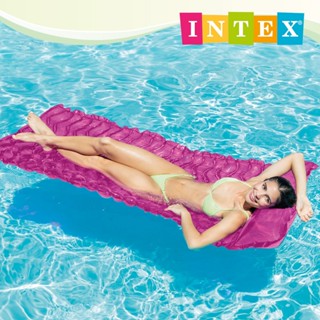 【INTEX】充氣波浪墊/浮排附頭枕設計229*86cm 3色可選 適用12歲+ 15130651/2/6(58807)