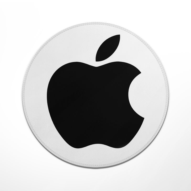 蘋果圓形滑鼠墊 Apple滑鼠墊 MacBook滑鼠墊 筆電滑鼠墊 電腦滑鼠墊 防滑墊