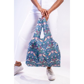 英國Kind Bag-環保收納購物袋-中-William Morris聯名-草莓小偷