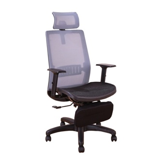 《DFhouse》 喬斯特電腦辦公椅(腳凳) -灰色 電腦椅 書桌椅 人體工學椅