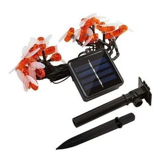 ☆四月科技能源☆光控太陽能燈30LED太陽能蜜蜂造型節日裝飾燈串草坪庭院 氛圍裝飾 A0329-4