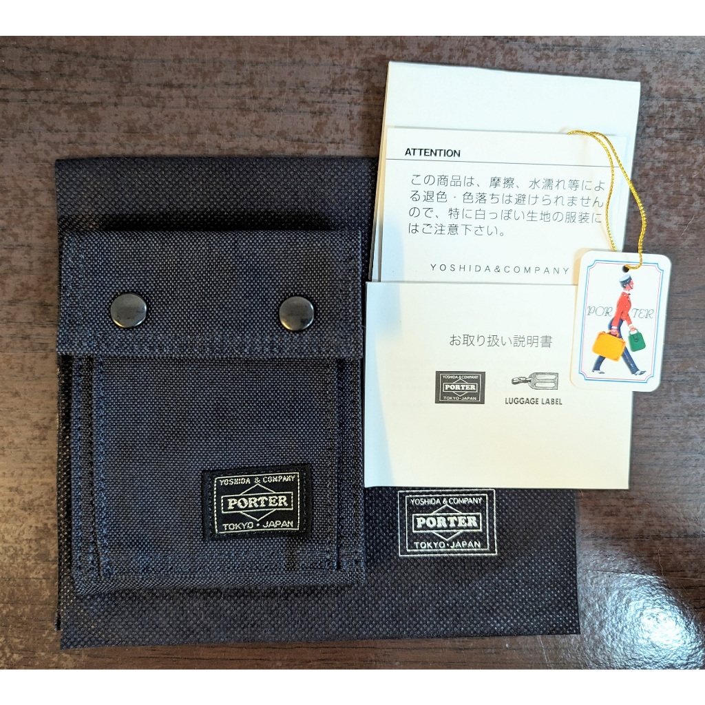 PORTER YOSHIDA&amp;COMPANY TOKYO JAPAN 皮夾 短夾 日本帶回 全新正品 附原廠吊牌 牛仔布