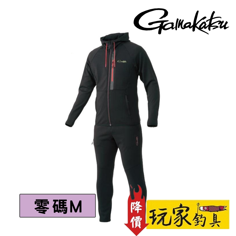 ｜玩家釣具．零碼M｜降價➘Gamakatsu GM-3590 法蘭絨 內刷絨 保暖休閒套裝