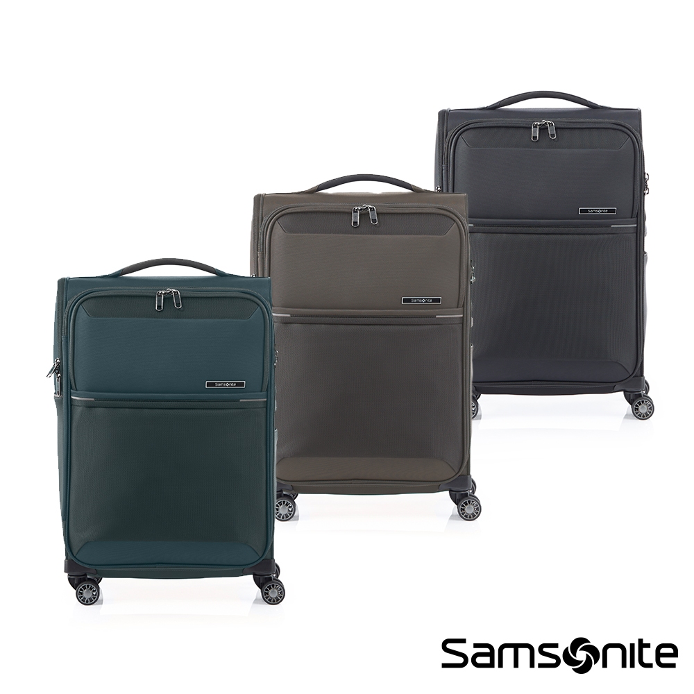 Samsonite新秀麗 20/26/29吋行李箱/布箱/登機箱/旅行箱 73H 前開式可擴充超輕量防盜拉鍊(黑/灰)