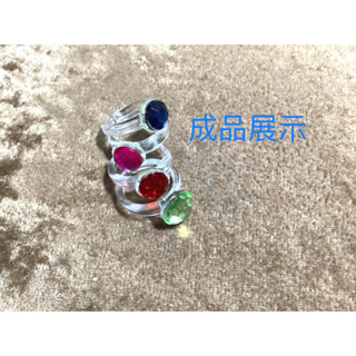 女孩 玩具 材料包 塑料 塑膠 戒指 DIY 8.3-10mm 彩鑽 戒指 套組