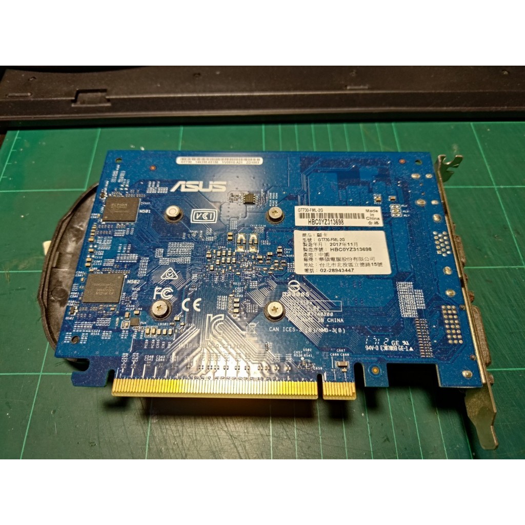 二手良品 華碩ASUS GT730-FML-2G DDR5/2G/合金電源/防塵風扇/良品/PCIE 顯示卡