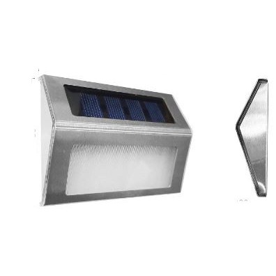 🇹🇼綠市集☘️升級款不鏽鋼多晶矽太陽能樓梯燈 高亮6LED籬笆燈 壁燈 裝飾燈白光/暖光A0111