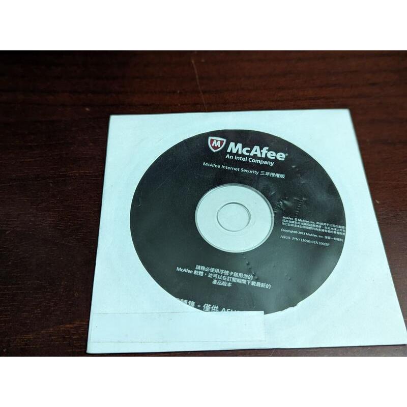 正版 全新 McAfee 防毒1台 原版光碟含序號 lnternet Security 三年授權 正版序號