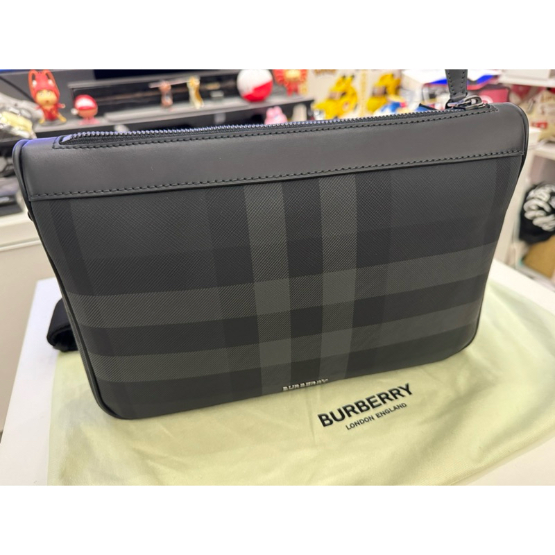 ［LAMER生活］BURBERRY rambler 格紋 側背包 斜背包 郵差包 近全新 80697871