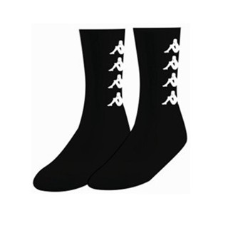 KAPPA 時尚型男休閒運動中筒襪~黑色3雙3036CP0901009