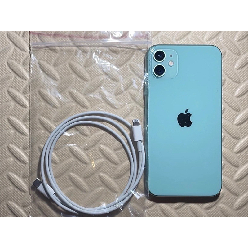 【耳朵掉了。】雙北面交 現貨 蘋果 原廠 Apple iPhone 11 128G 綠色 單機 手機 健康度99% 替換