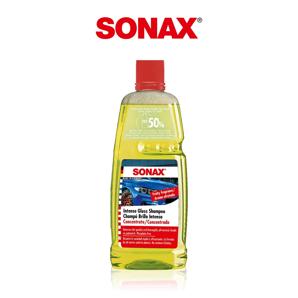 SONAX 光滑泡沫精1L 買一送一 推薦PA壺 泡沫壺用 超濃泡沫 200倍濃縮 贈洗車工具海綿 極濃縮 中性洗車精