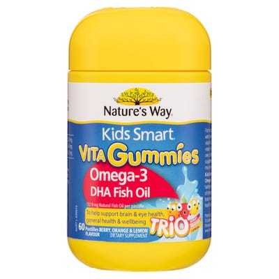 現貨 Nature's Way 兒童維他軟糖  Omega-3 DHA魚油 60粒 澳洲進口 澳洲代購 兒童營養 佳思敏