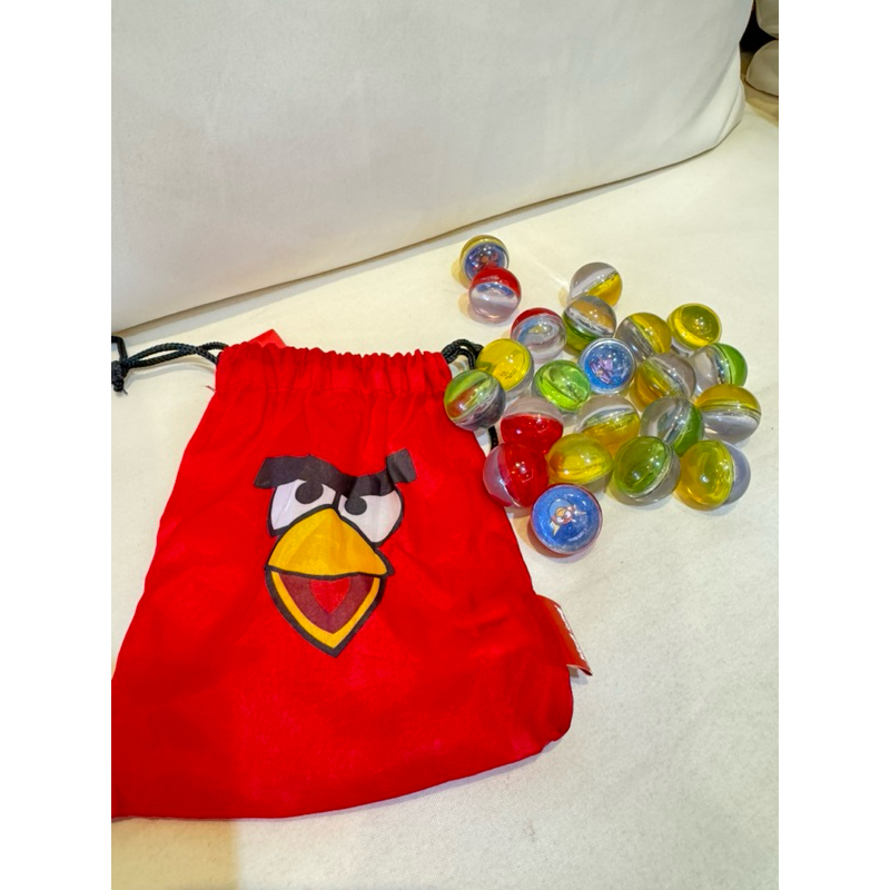 【Lala台日小舖】2009年 憤怒鳥戰鬥隨身袋 稀有彈珠絕版早期 Angry Birds Plush Backpack