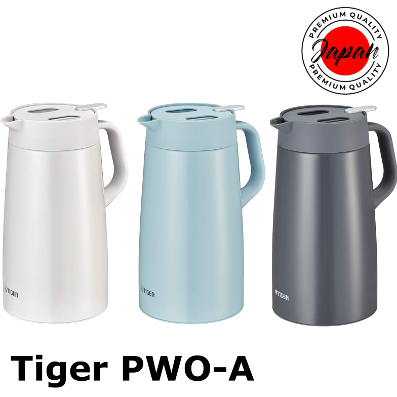 Tiger Thermos 真空保溫不鏽鋼壺 &lt;推桿式&gt; 不鏽鋼保溫瓶 / PWO-A120 PWO-A160 PWO-