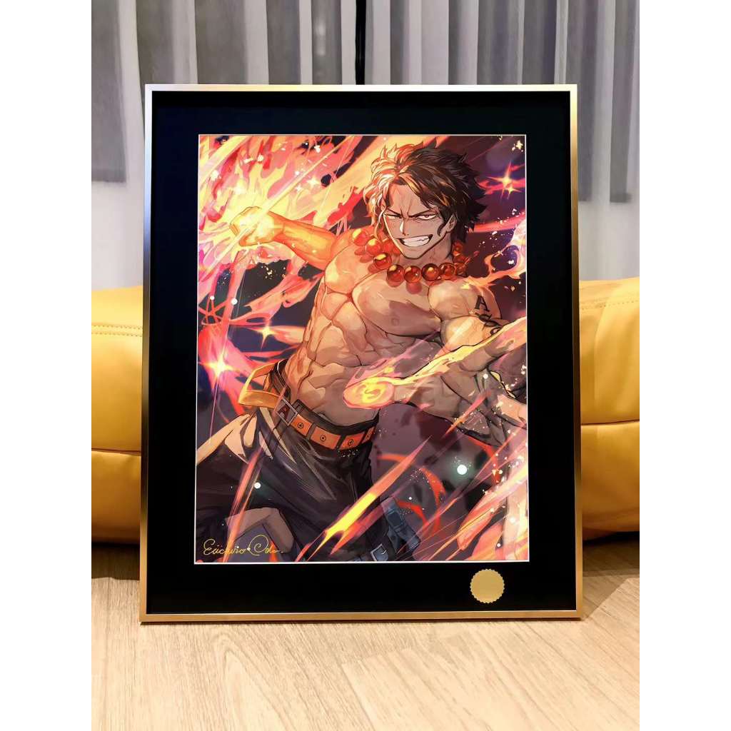 《艾斯》海賊王火拳燒燒果實onepiece裝飾畫 稚熱gk公仔模型 商品編號：AB05851