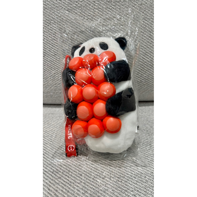 Sushiro 壽司郎 娃娃裝飾小包 萌熊貓抱鮭魚卵造型