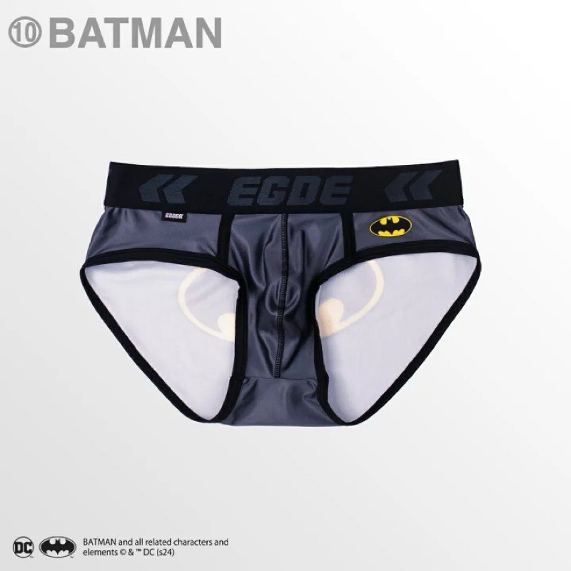 ［全新絕版日本現貨］Egde蝙蝠俠batman男性性感三角緊身內褲 大Logo灰色 尺寸L XL XXL