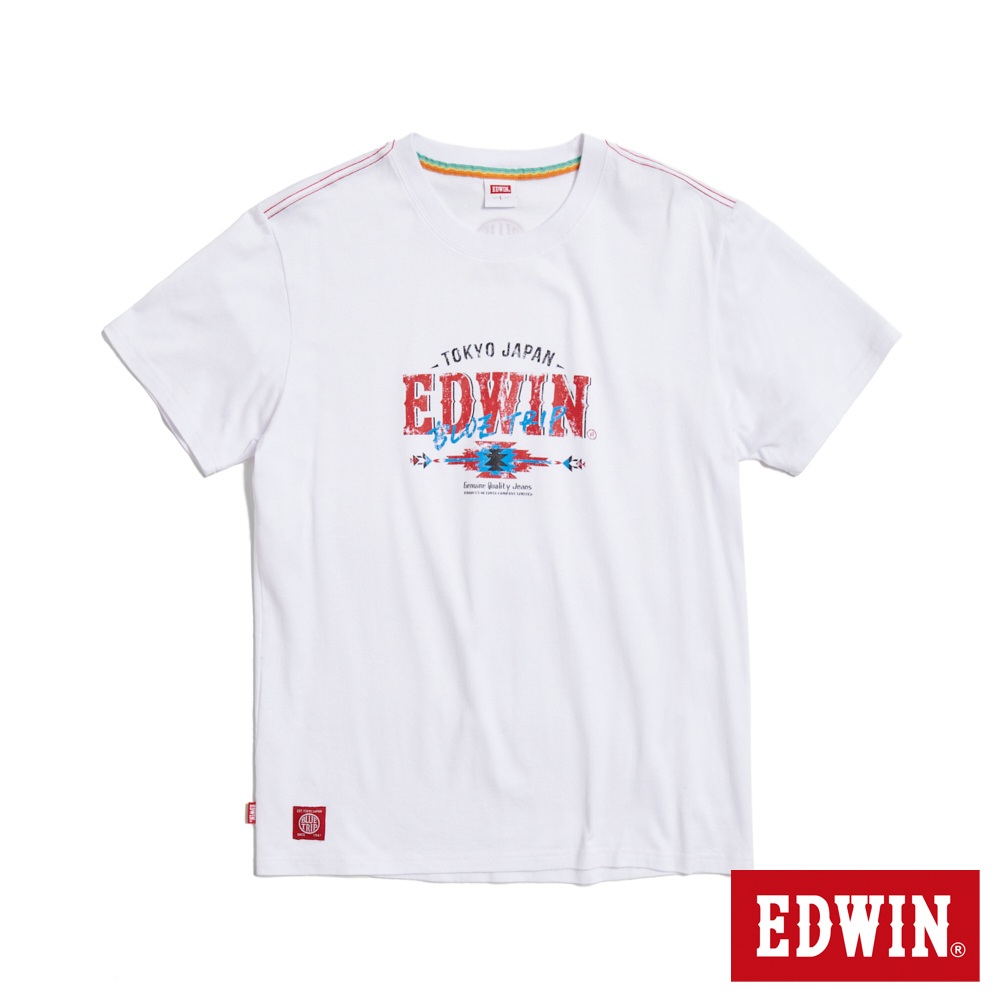 EDWIN BLUE TRIP 大字印花短袖T恤(白色)-男款